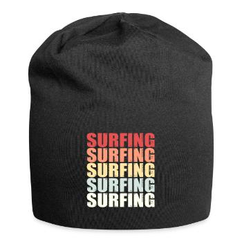 Surfer Girl Surf Surfer Saying Retro Gift - Jersey Beanie - black - Front