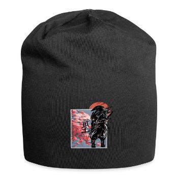 Samurai-Charaktere, Bushido, japanischer Samurai - Jersey-Beanie - Schwarz - Vorne