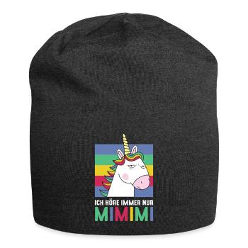 Ich Höre Immer Nur MiMiMi Einhorn - Jersey-Beanie - Anthrazit - Vorne