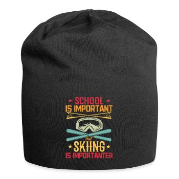 Skieurs Écoliers Ski Ski Garçons - Bonnet en jersey - noir - Devant