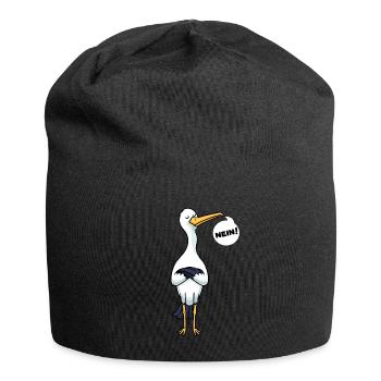 Sturer Storch Weißstorch Vögel - Jersey-Beanie - Schwarz - Vorne