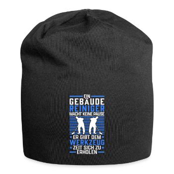 Gebäudereiniger keine Pause Fensterputzer - Jersey-Beanie - Schwarz - Vorne
