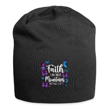 Christian Bible Verse Quote - Jersey-Beanie - Schwarz - Vorne