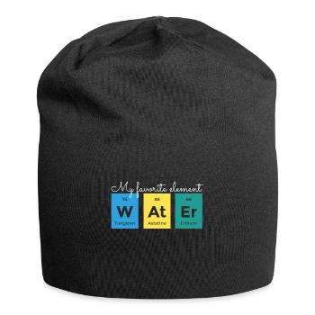 Chemistry Water Element Periodic Table - Jersey Beanie - black - Front