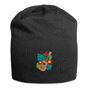 Ukulele - Jersey-Beanie - Schwarz - Vorne