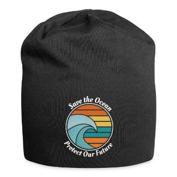 Sauvez l’océan - Bonnet en jersey - noir - Devant