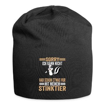 Stinktier Stinktiere - Jersey-Beanie - Schwarz - Vorne