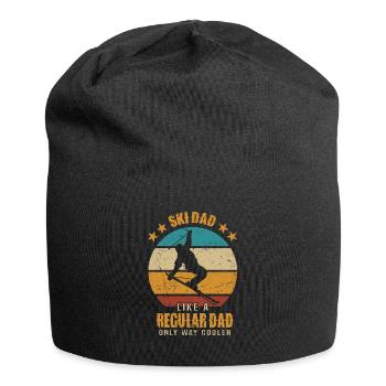 Skifahrer Papa Skifahren Ski Dad Skier Skiing - Jersey-Beanie - Schwarz - Vorne