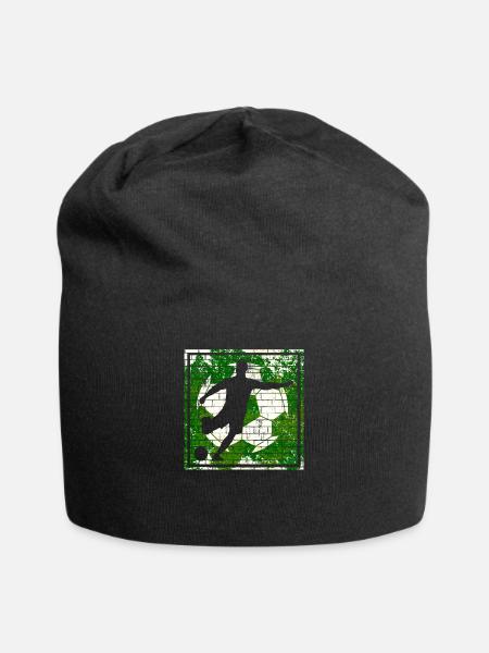 Fußball Fußballer Silhouette - Jersey-Beanie - Schwarz