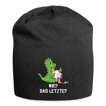 Drachen Wie Das Letzte Drache frisst Einhorn - Jersey-Beanie - Schwarz - Vorne