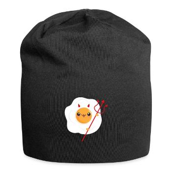 Teufel Ei Spiegelei Satan Teufel - Jersey-Beanie - Schwarz - Vorne