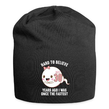 30 Jahre vor 30 Jahren schnellste 30. Geburtstag - Jersey-Beanie - Schwarz - Vorne
