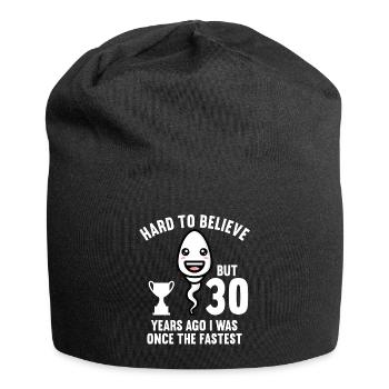 30 Jahre vor 30 Jahren schnellste 30. Geburtstag - Jersey-Beanie - Schwarz - Vorne