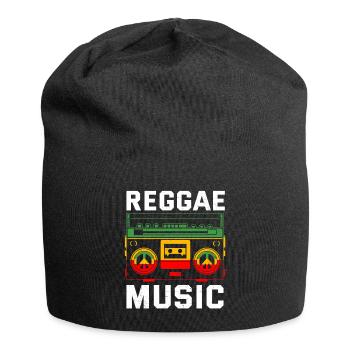 Reggae Musik Musiker Radio Stereo Box - Jersey-Beanie - Schwarz - Vorne