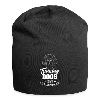 Hunde Trainieren Ist Meine Superkraft Hundeschule - Jersey-Beanie - Schwarz - Vorne