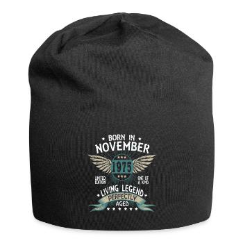 Born in November 1975 - Jersey-Beanie - Schwarz - Vorne