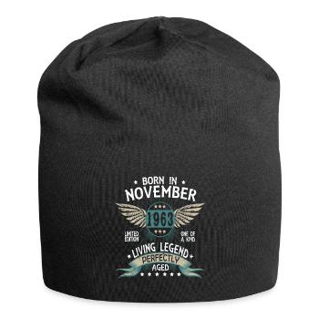 Born in November 1963 - Jersey-Beanie - Schwarz - Vorne