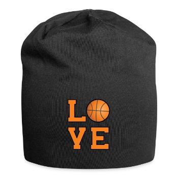 Love Basketball - Basketballspieler geschenk - Jersey-Beanie - Schwarz - Vorne