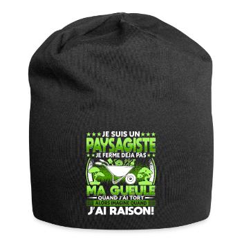 Paysagiste Paysagisme Paysagiste Aménagement - Bonnet en jersey - noir - Devant
