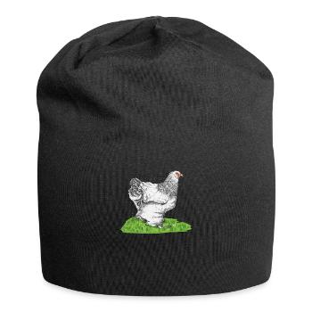 Brahma Hühner I Chicken Geflügel Motiv für - Jersey-Beanie - Schwarz - Vorne