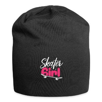 Skater Girl Skateboard Skate Skater Cadeau - Bonnet en jersey - noir - Devant