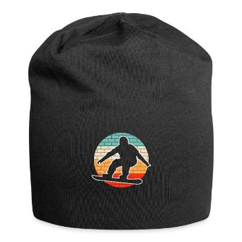 Snowboarding Retro - Jersey-Beanie - Schwarz - Vorne