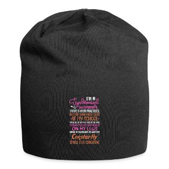 Synchronschwimmen - Jersey-Beanie - Schwarz - Vorne