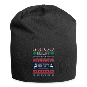 No Lift No Gift Fitness Weihnachten Geschenk Gym - Jersey-Beanie - Schwarz - Vorne