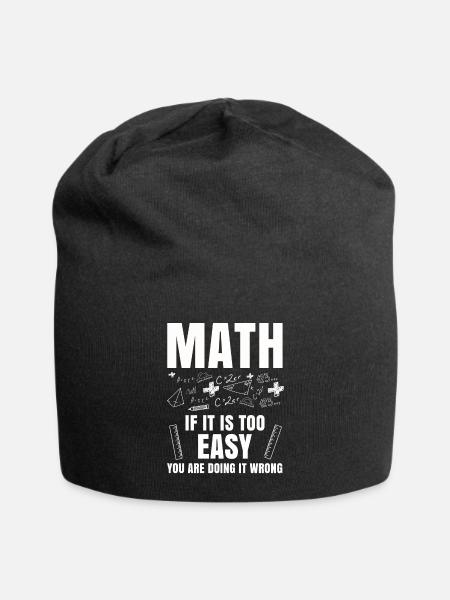 Mathematics Tshirt Professor Geometry Algebra Pi - Jersey Beanie - black