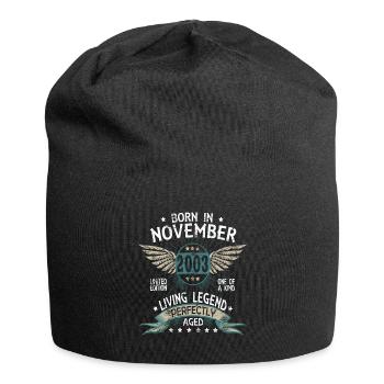 Born in November 2003 - Jersey-Beanie - Schwarz - Vorne