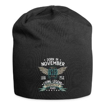 Born in November 1985 - Jersey-Beanie - Schwarz - Vorne