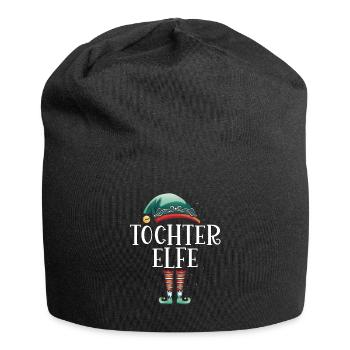 Weihnachten Partnerkostüm Tochter Elf Elfe Elfen - Jersey-Beanie - Schwarz - Vorne