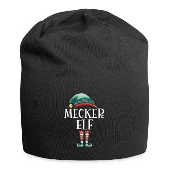 Weihnachten Partnerkostüm Mecker Elf Elfe Elfen - Jersey-Beanie - Schwarz - Vorne