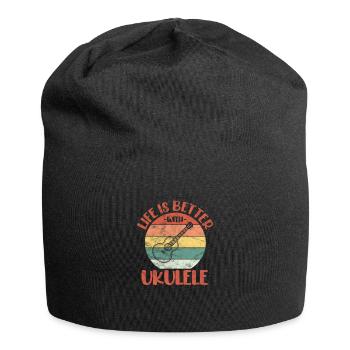 Ukulélé - Bonnet en jersey - noir - Devant