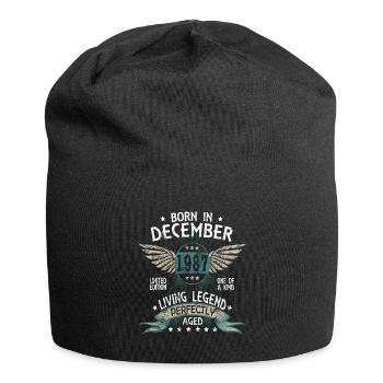 Legends born in December 1987 - Jersey-Beanie - Schwarz - Vorne
