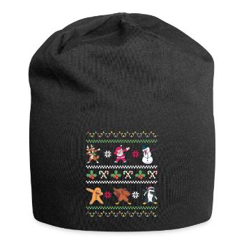 Weihnachten Christmas Pajama Dabbing Santa Claus - Jersey-Beanie - Schwarz - Vorne