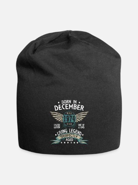 Legends born in December 1974 - Jersey Beanie - black