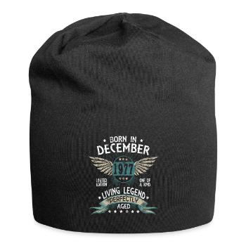 Legends born in December 1977 - Jersey-Beanie - Schwarz - Vorne
