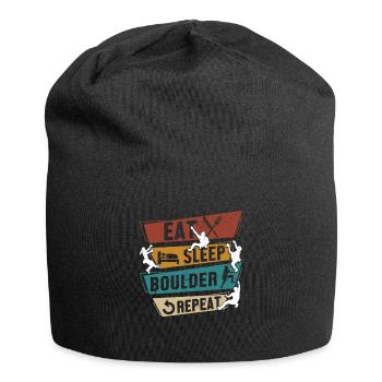 Bouldering Kletterer Geschenke Boulder Kletter - Jersey-Beanie - Schwarz - Vorne