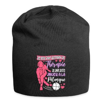 Pétanque Boules Tireur Pointeur Pétanque Joueur - Bonnet en jersey - noir - Devant