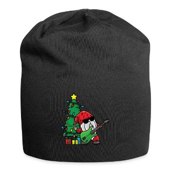 Guitare Gnome Christmas Tree Noël Guitariste - Bonnet en jersey - noir - Devant