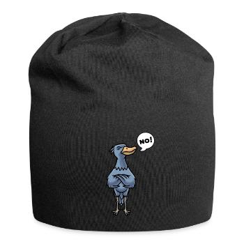 Hartnäckig Schuhschnabel Vogel Abu Markub - Jersey-Beanie - Schwarz - Vorne