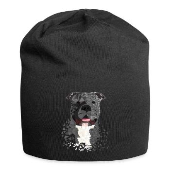 American Bully XL Polygon künstlerisch gestaltet - Jersey-Beanie - Schwarz - Vorne