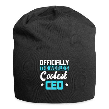 Officially The World's Coolest CEO - Jersey Beanie - black - Front