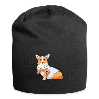 J’aime papa Tatouage Corgi Chien Fête des pères - Bonnet en jersey - noir - Devant
