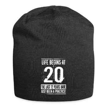 20e anniversaire - Bonnet en jersey - charbon - Devant