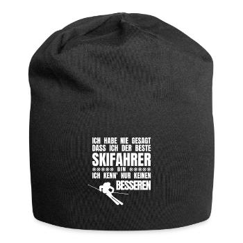 Der Beste Skifahrer - witziger Spruch Ski - Jersey-Beanie - Schwarz - Vorne