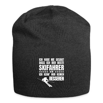 Der Beste Skifahrer - witziger Spruch Ski - Jersey-Beanie - Anthrazit - Vorne