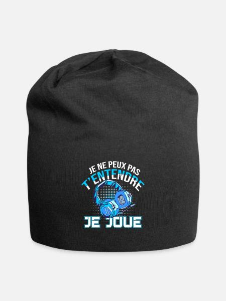Je Ne Peux Pas T'Entendre Je Joue Cadeau PC Gamer - Bonnet en jersey - noir