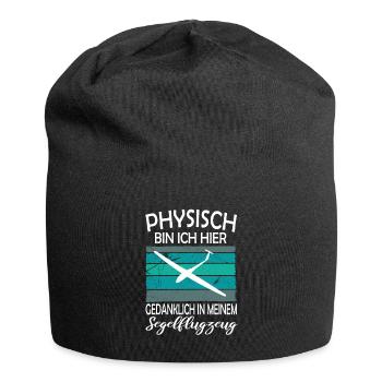Segelflieger und Segelfliegen - Jersey-Beanie - Schwarz - Vorne